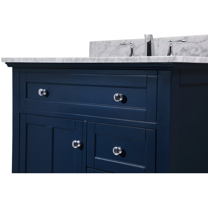 Andover Mills™ Waut 32'' Single Bathroom Vanity with Marble Top